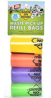BAGS ON BOARD Refill Bags Rainbow 60ct