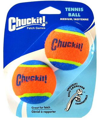 CHUCKIT Tennis Ball  2 Pack Medium 2.5 Inch