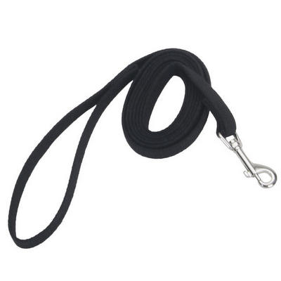 *COASTAL Train Right! Cotton Web Leash Black 5/8" x 6'