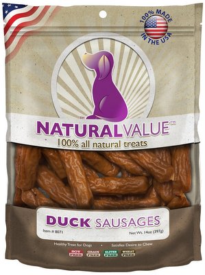 LOVING PETS Natural Value USA Sausages Duck 14oz