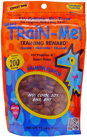 [CL89004] CRAZY PET Train-Me! Treats Salmon - 4 oz Mini