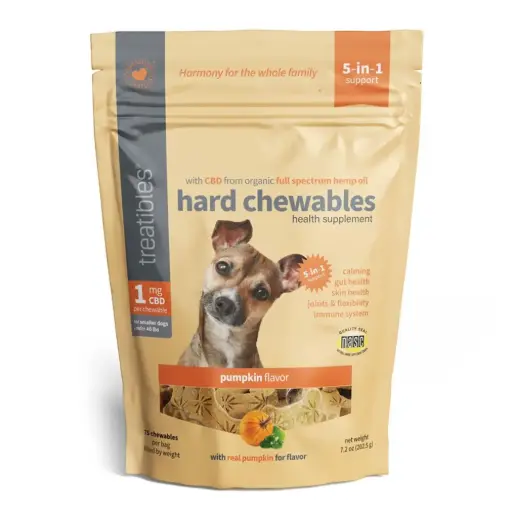 [TRT00584] TREATIBLES Balance Hemp Oil Hard Chews Pumpkin S 75ct