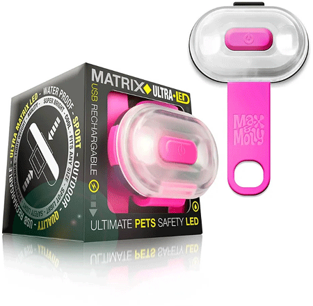 [MAX01455] MAX&MOLLY Ultra Bright LED Pet Light (Cube Pkg) Pink
