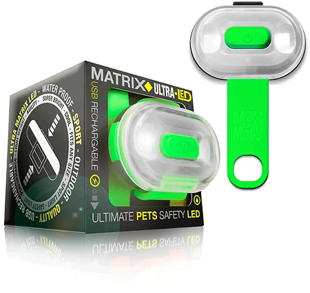 [MAX01457] MAX&MOLLY Ultra Bright LED Pet Light (Cube Pkg) Green