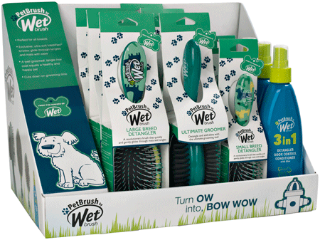 [WB58316] *WET PET BRUSH Display 12pc