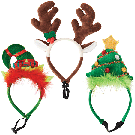 [EH58485] *ETHICAL/SPOT Holiday Headbands Asst 12pc clipstrip