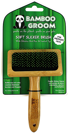 [PAW16578] ALCOTT Bamboo Groom Soft Slicker Brush M