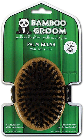[PAW16356] ALCOTT Bamboo Groom Palm Brush w/Boar Bristles
