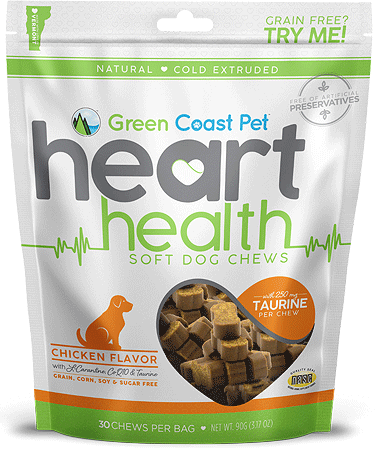 [GCP76715] *GREEN COAST Heart Health Soft Dog Chews Chicken 30ct