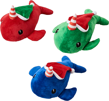 [EH58491] *ETHICAL/SPOT Holiday Narwhals 12" assorted colors