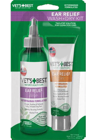[VB10803] VETS BEST Ear Relief Wash + Dry Kit
