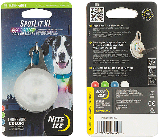 [NZ04549] NITE IZE SpotLit XL Rechargeable Collar Light - Disc-O-Select