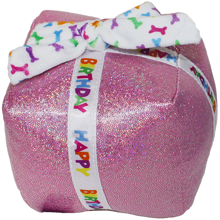 [MP48740] MULTIPET Birthday Present Dog Toy 3.5" Pink