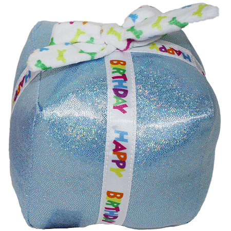 [MP48741] MULTIPET Birthday Present Dog Toy 3.5" Blue