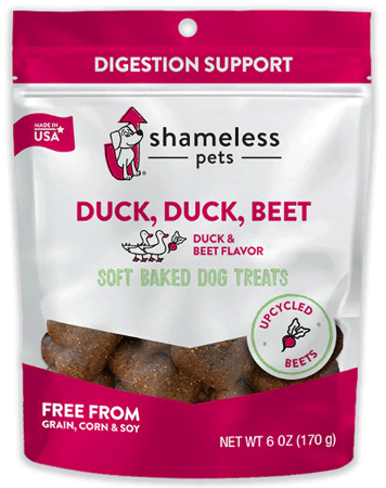 [SHP89700] SHAMELESS PETS Soft Baked Dog Treats Duck, Duck, Beet 6oz