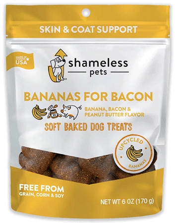 [SHP89702] SHAMELESS PETS Soft Baked Dog Treats Bananas For Bacon 6oz