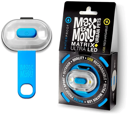 [MAX01988] MAX&MOLLY Ultra Bright LED Pet Light (Hangtag Pkg) Blue
