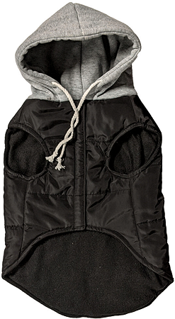 [EC70361 S] *COSMO Vest and Sweatshirt Reversible Coat w/Hood S Black