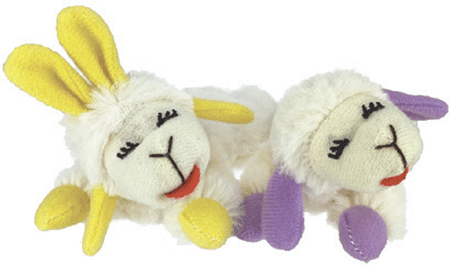 [MPH48444] MULTIPET Easter Lamb Chop Cat Toy 2pk