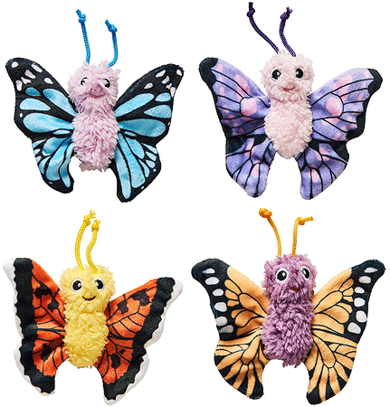 [E52176] ETHICAL/SPOT Love The Earth Butterfly Cat Toy 4"