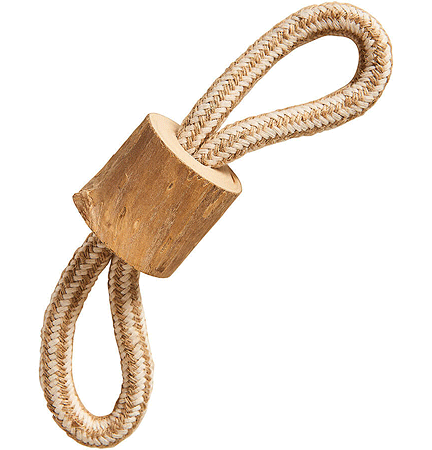 [E54774] *ETHICAL/SPOT Love The Earth Coffee Wood Chew Rope Tug 8"