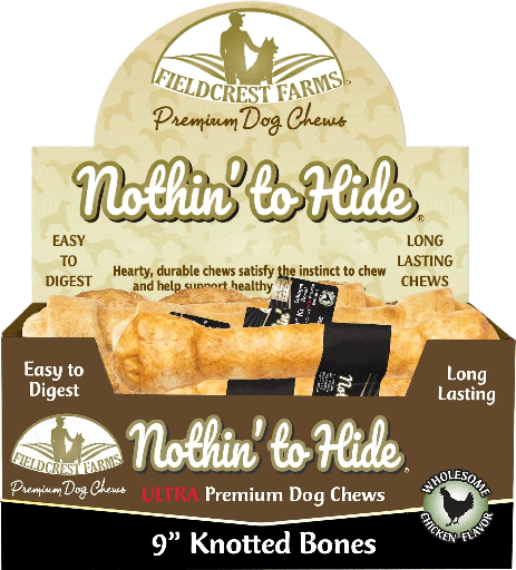 [FF63218] NOTHIN' TO HIDE Ultra Knotted Bones 9" Chicken 14pc Box