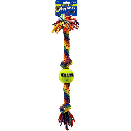 [PS80468] PETSPORT Kaleidoscope Rope 3-Knot 21" w/2.5" Ball L
