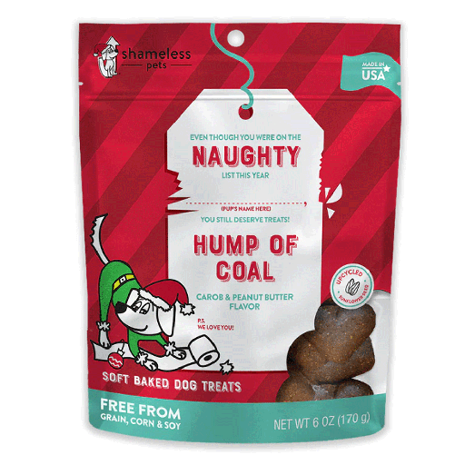 [SHPH89772] SHAMELESS PETS Naughty Hump Of Coal Dog Treats 6oz