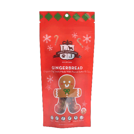 [LJH67017] LORD JAMESON Holiday Organic Dog Treats Gingerbread 6oz