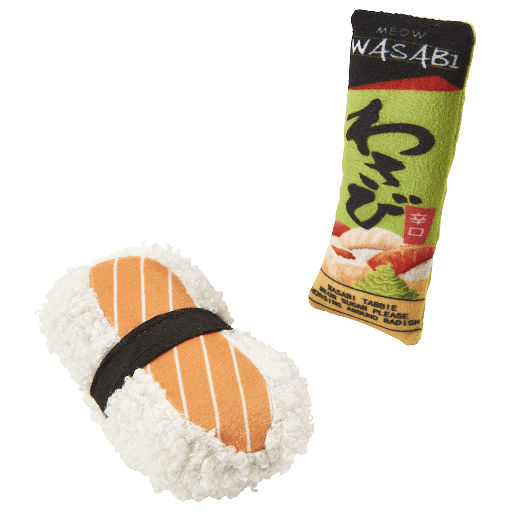 [E52197] ETHICAL/SPOT Sushi Take Out Cat Toy 2pk