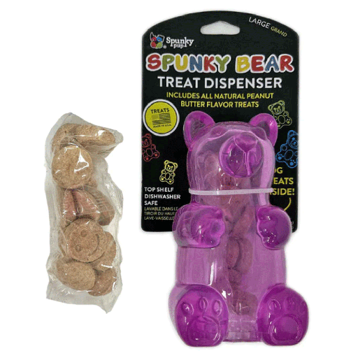 [SKP82586] *SPUNKY PUP Spunky Bear Treat Dispenser L