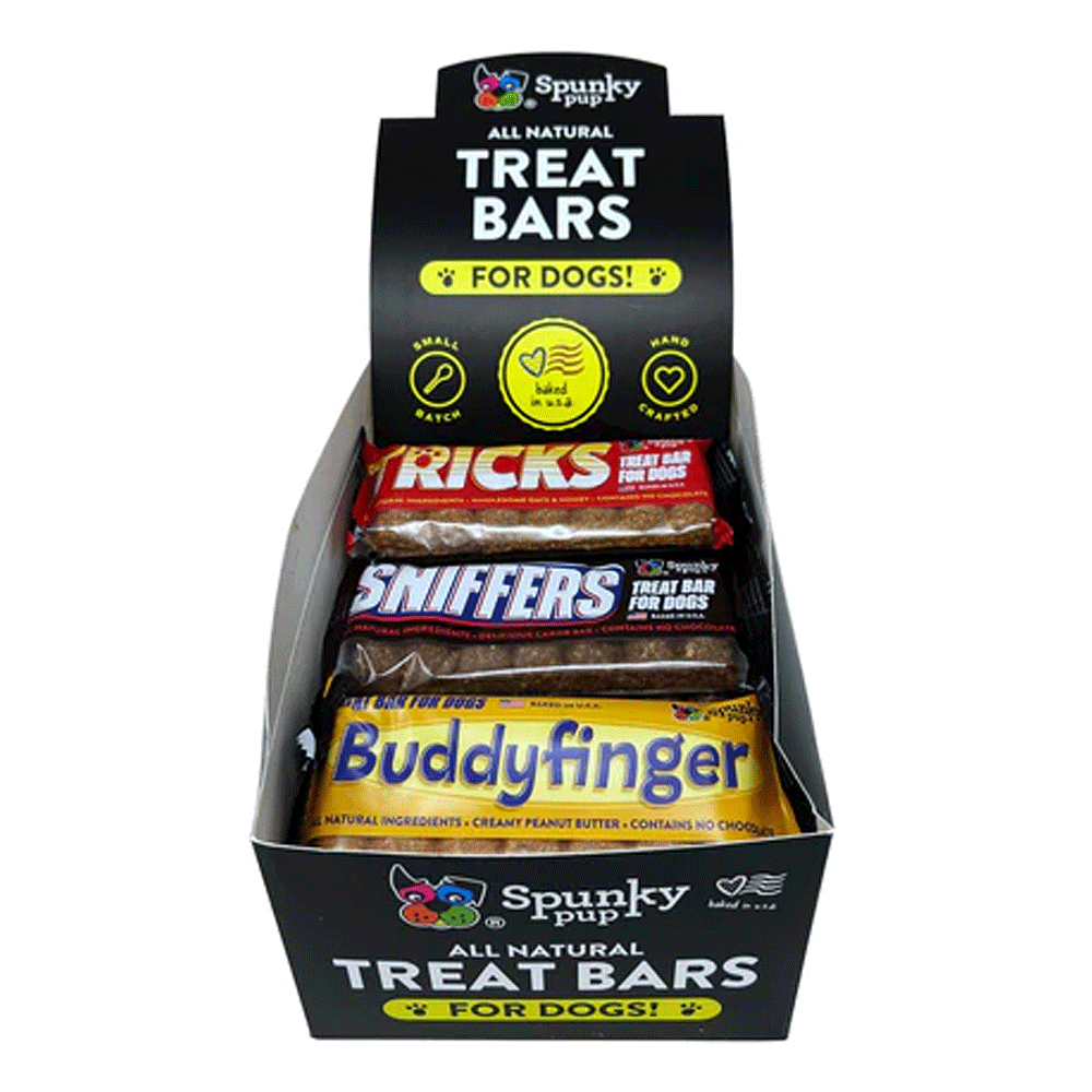 SPUNKY PUP Treat Bar Display 24ct King Wholesale Pet Supplies