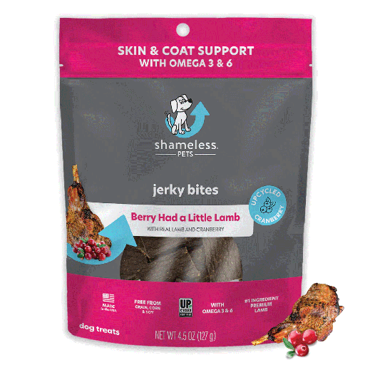 [SHP89725] *SHAMELESS PETS Jerky Bites Berry Had A Little Lamb 4.5oz