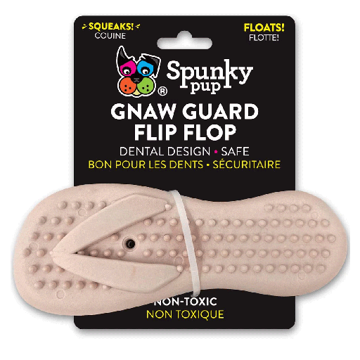 [SKP08752] *SPUNKY PUP Gnaw Guard Squeaky Flip Flop