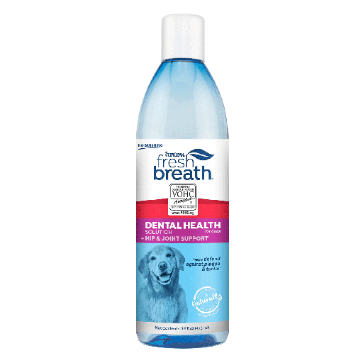 [TC00154] TROPICLEAN FreshBreath Dental Health Solution+ Hip & Joint Dogs 16oz