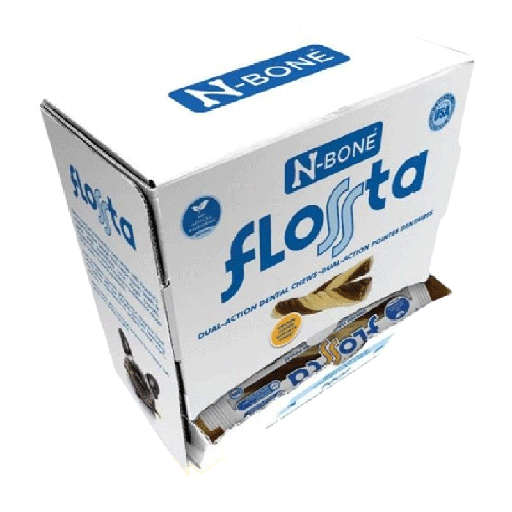 [NB80266] N-BONE FLOSSta Dental Chews Chicken Display 16ct