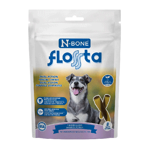 [NB80263] *N-BONE FLOSSta Dental Chews Pumpkin 8ct