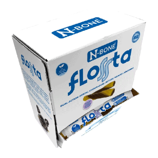 [NB80268] N-BONE FLOSSta Dental Chews Pumpkin Display 16ct