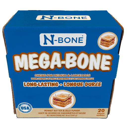 [NB80338] N-BONE Mega-Bone Peanut Butter & Jelly Display 20ct