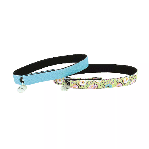 [CA43244] COASTAL ElastaCat FlexFit Cat Collar Donuts/Blue 2pk