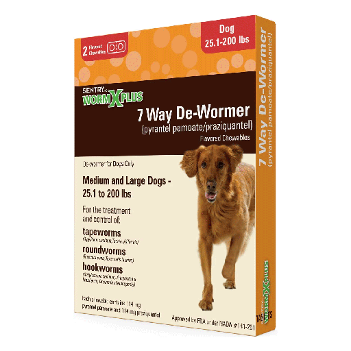 [SRG17703] SENTRYHC 7 Way De-Wormer Large Dog 2ct