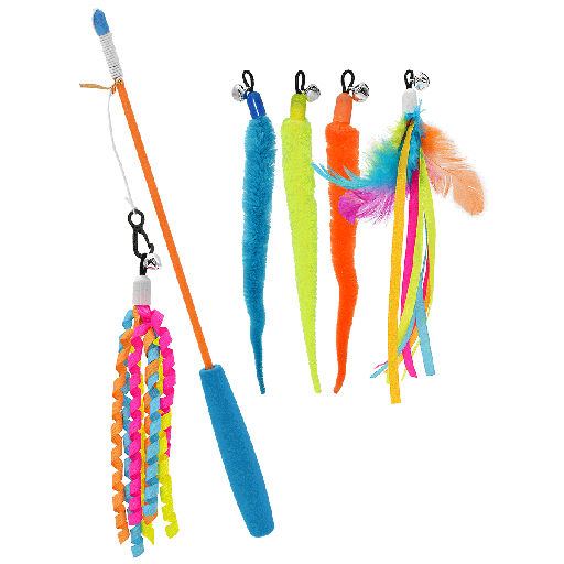 [MP22271] MULTIPET Cat Wand w/Attachments 15"