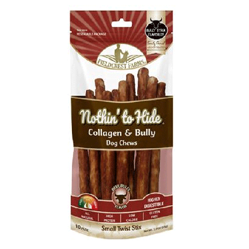 [FF63522] FIELDCREST FARMS Nothin' To Hide Bully Twist Stix Small 10pk