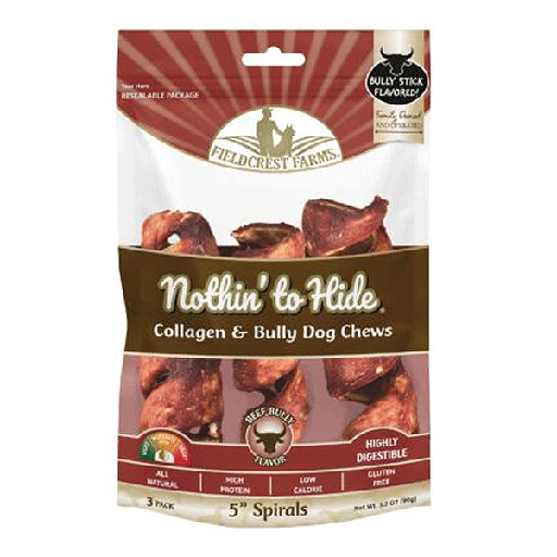 [FF63525] FIELDCREST FARMS Nothin' To Hide Bully Spirals 5" 3pk