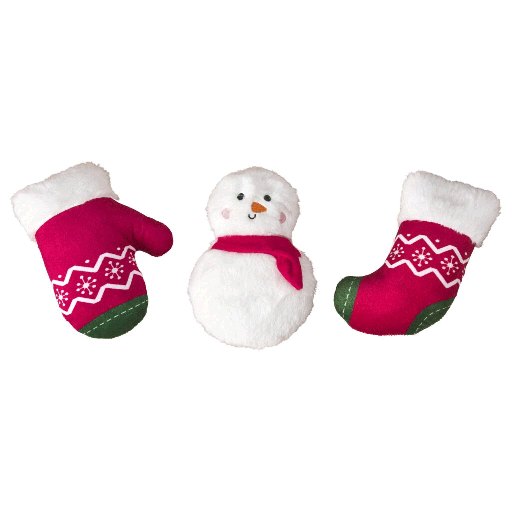 [EH54935] ETHICAL HOLIDAY Dog Toys Large 8" 3pk