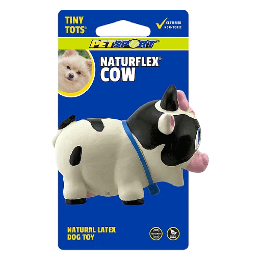 [PS18017] PETSPORT NaturFlex Tiny Tots Cow 3.5"