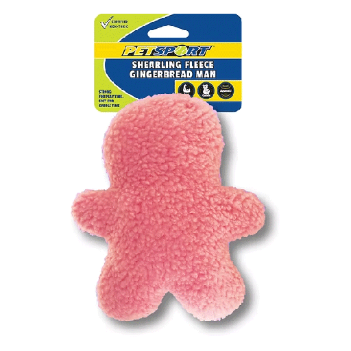 [PS20675] PETSPORT Shearling Fleece Gingerbread Man 10"