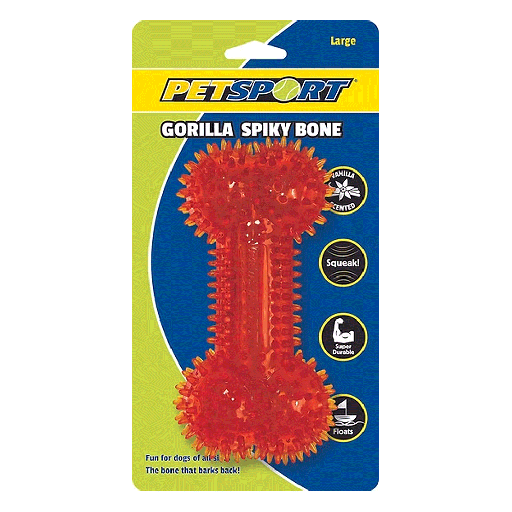 [PS40052] PETSPORT Large Gorilla Spiky Bone 8"