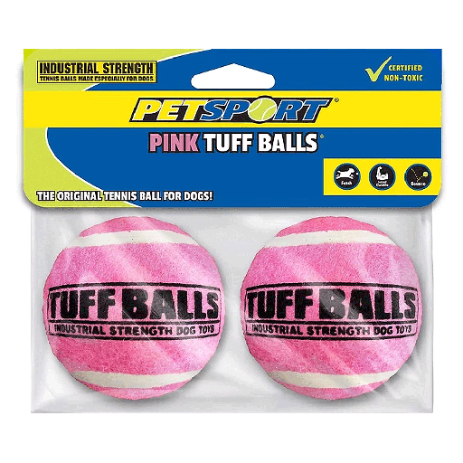 [PS70010] PETSPORT Pink Tuff Balls 2.5" 2pk