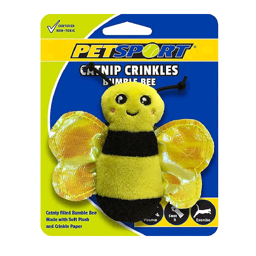 [PS70131] PETSPORT Catnip Crinkles - Bumble Bee 4.5"